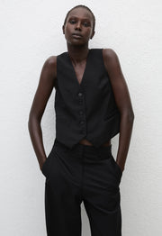 Tailored Waistcoat - Black - Matteau